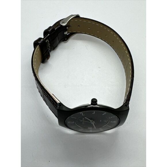 Skagen 233MBB Unisex Brown Leather Strap Analog Dial Quartz Wrist Watch AEA187 main image 4